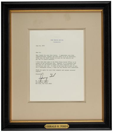 Lot #133 Gerald Ford Typed Letter Signed as President - Image 2
