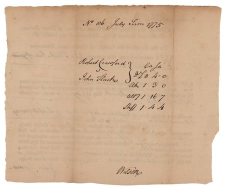 Lot #497 James Wilson Document Signed