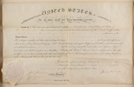 Lot #178 James Monroe Document Signed as President - Image 1