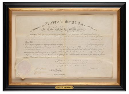 Lot #178 James Monroe Document Signed as President - Image 2