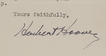 Lot #156 Herbert Hoover Signed Photograph and Typed Letter Signed - Image 3