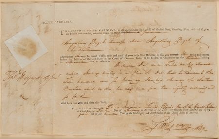 Lot #251 Thomas Heyward, Jr. Document Signed - Image 1