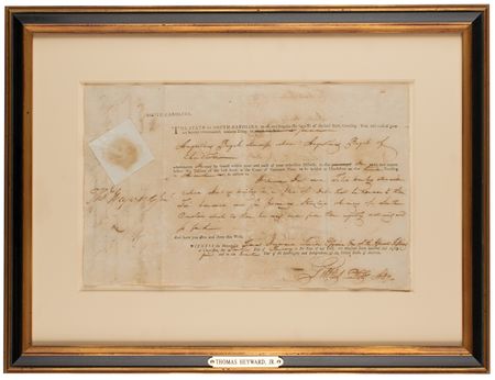 Lot #251 Thomas Heyward, Jr. Document Signed - Image 2