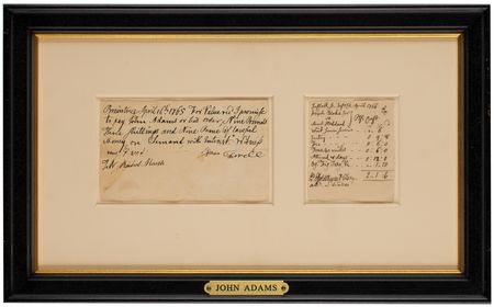 Lot #4 John Adams Autograph Document Signed