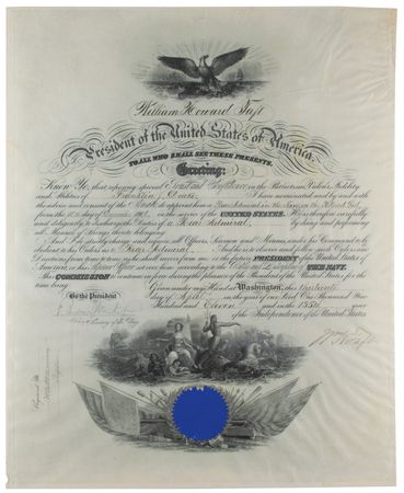 Lot #215 William H. Taft Document Signed as President - Image 1