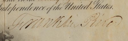 Lot #193 Franklin Pierce Document Signed as President - Image 2
