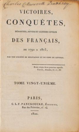 Lot #597 Charles Cotesworth Pinckney Signed Book - Image 2