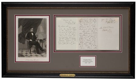 Lot #196 Franklin Pierce Autograph Letter Signed