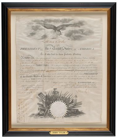 Lot #26 John Tyler Document Signed as President - Image 2