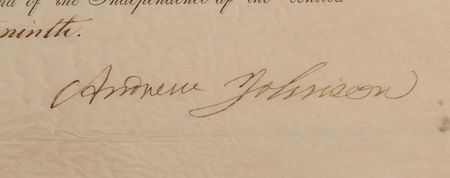 Lot #38 Andrew Johnson Document Signed as President - Image 3