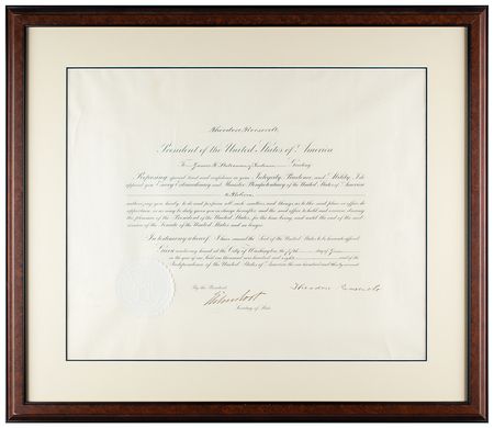 Lot #49 Theodore Roosevelt Document Signed as President - Image 1