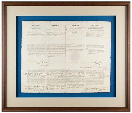 Lot #27 John Tyler and Daniel Webster Document Signed - Image 1