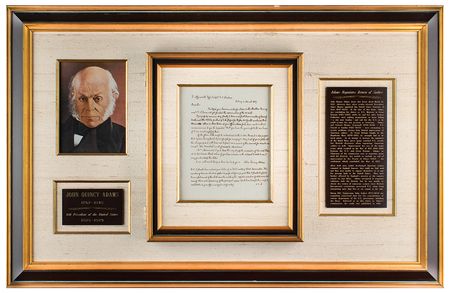 Lot #14 John Quincy Adams Autograph Letter Signed