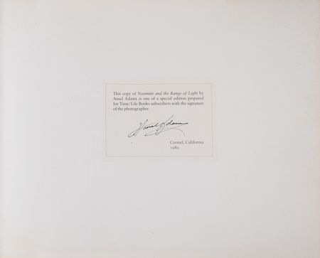 Lot #723 Ansel Adams Signed Book - Image 2