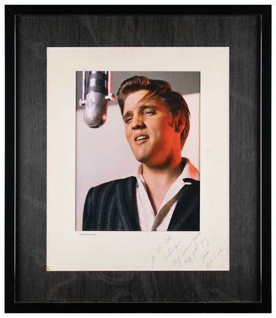 Lot #853 Elvis Presley Oversized Photograph Signed