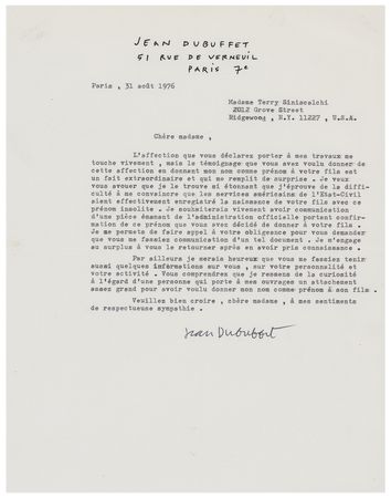 Lot #733 Jean Dubuffet: Dubuffet asks for proof of