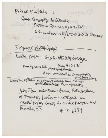 Lot #808 Allen Ginsberg Autograph Note Signed - Image 4