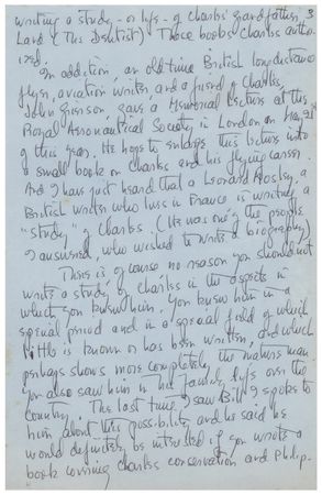 Lot #624 Anne Morrow Lindbergh: On Lindbergh's last wishes—
