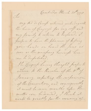 Lot #504 John Burgoyne Letter Signed