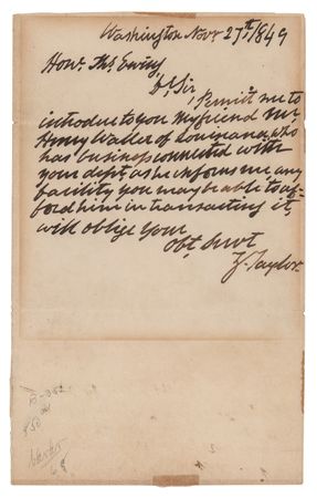 Lot #30 Zachary Taylor Autograph Letter Signed as President - Image 2