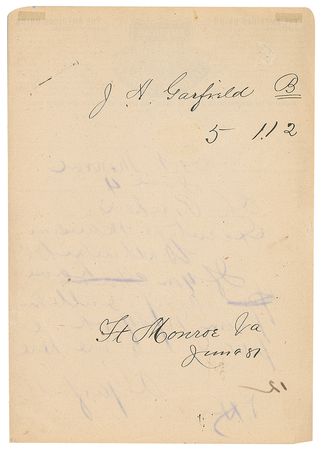 Lot #44 James A. Garfield Autograph Letter Signed as President - Image 2