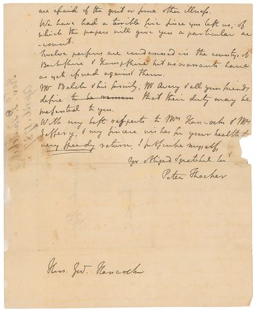 Lot #248 John Hancock Hand-Docketed Letter - Image 4