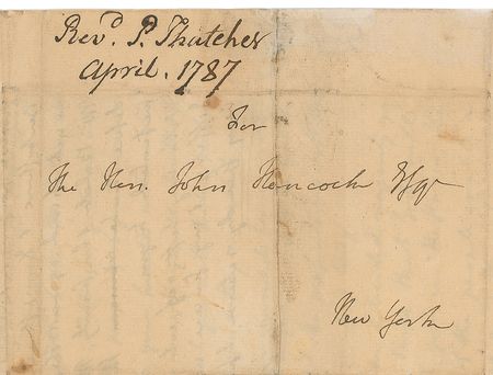 Lot #248 John Hancock Hand-Docketed Letter