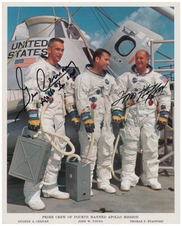 Lot #645 Apollo 10: Cernan and Stafford Signed