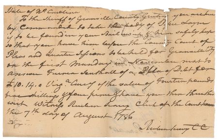 Lot #264 John Penn Autograph Document Signed