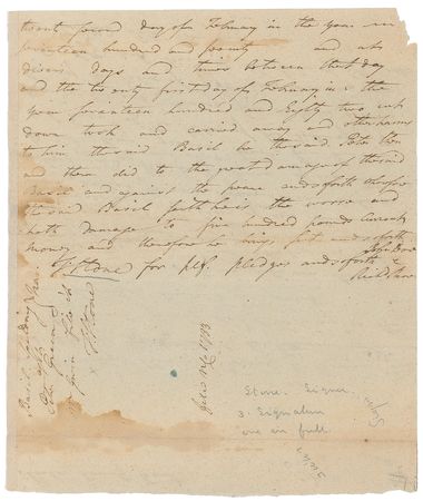 Lot #277 Thomas Stone Autograph Document Signed - Image 2