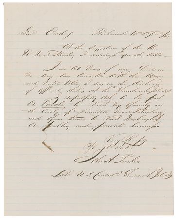 Lot #515 John A. Packer Autograph Letter Signed - Image 1