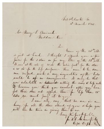 Lot #564 Joseph K. Mansfield Autograph Letter