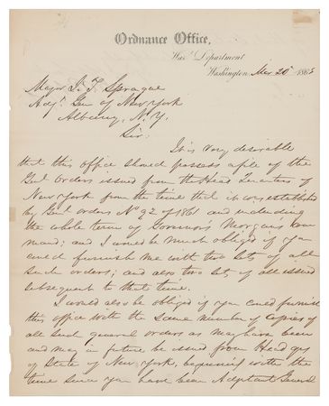 Lot #602 James W. Ripley Letter Signed - Image 1