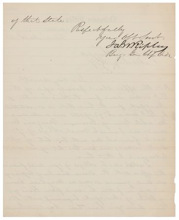 Lot #602 James W. Ripley Letter Signed - Image 2