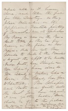 Lot #527 Gurden Chapin: On Southern-sympathizing opportunists amidst Union ranks: 