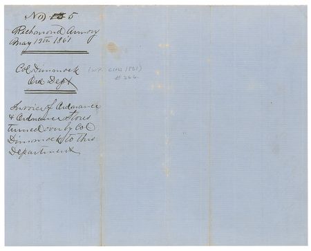 Lot #529 Civil War: Virginia State Armory Document Signed - Image 2