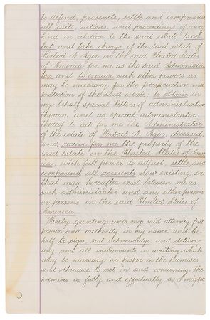 Lot #283 Sanford B. Dole Document Signed - Image 3