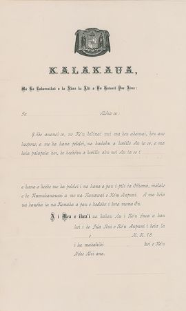 Lot #318 King Kalakaua Document Signed - Image 2
