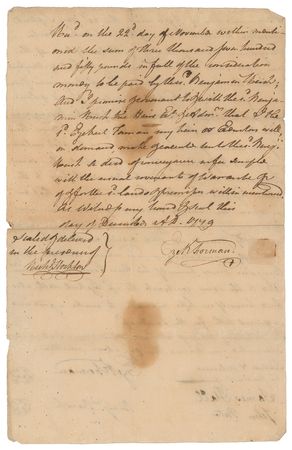 Lot #269 Benjamin Rush and Richard Stockton Document Signed - Image 2
