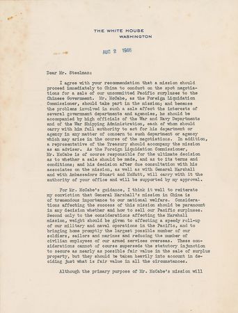 Lot #63 Harry S. Truman Typed Letter Signed as President - Image 2
