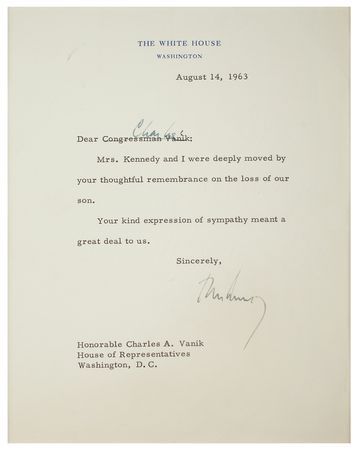 Lot #67 John F. Kennedy: 