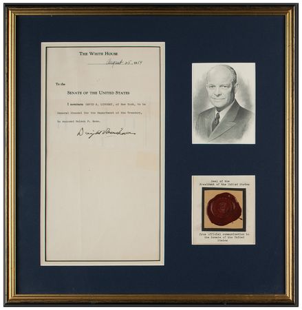Lot #66 Dwight D. Eisenhower Document Signed as President - Image 1