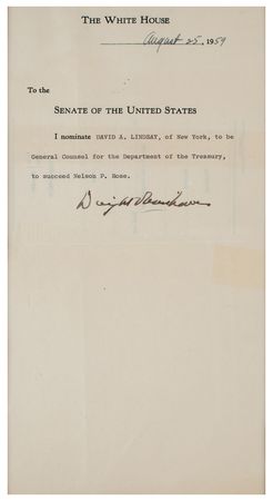 Lot #66 Dwight D. Eisenhower Document Signed as President - Image 2