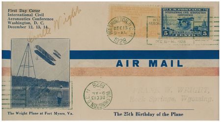 Lot #622 Orville Wright Signed '25th Anniversary' Cover - Image 2