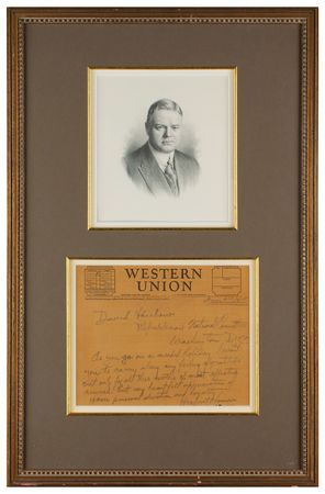 Lot #53 Herbert Hoover Autograph Letter Signed - Image 1