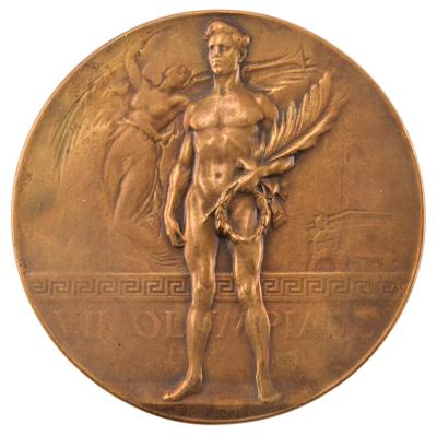 Lot #6018 Antwerp 1920 Olympics Bronze Winner’s Medal - Image 1