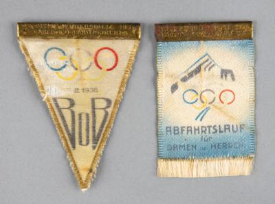 Lot #6038 Garmisch 1936 Winter Olympics (2) Silk