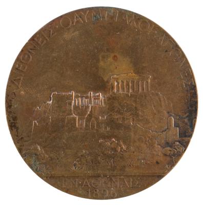 Lot #6002 Athens 1896 Olympics Bronze Winner's Medal - Image 2
