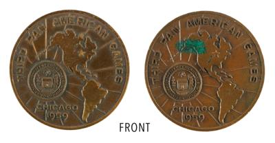 Lot #6060 Chicago 1959 Pan American Games Winner's and Participation Medals - Image 1