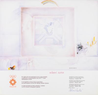 Lot #6118 Sarajevo 1984 Winter Olympics Participation Diploma - Image 1